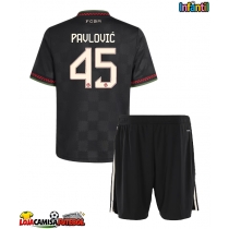 Camisa de Futebol Bayern Munich Aleksandar Pavlovic #45 Equipamento Alternativo Infantil 2025-26 Manga Curta (+ Calças curtas)